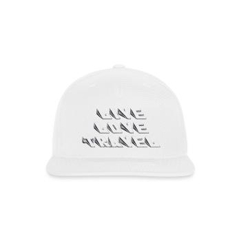 Live Love Aesthetic Glitch Art - Snapback Baseball Cap - white - Front