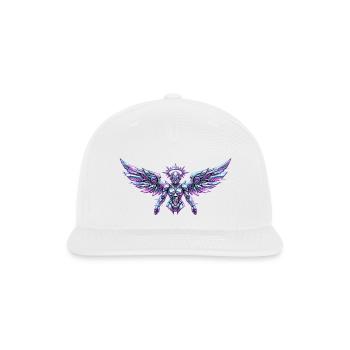 Neon Angelic Mech Wings - Snapback Baseball Cap - white - Front