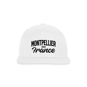 Montpellier Occitanie France Typography Design - Snapback Baseball Cap - white - Front