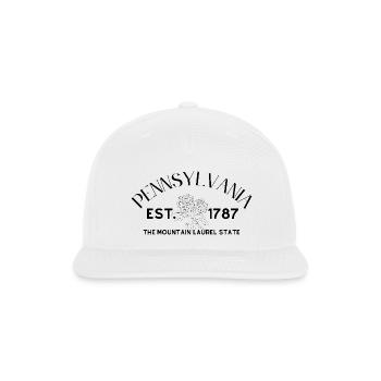 Celestial Moon Phases Pattern Tee - Snapback Baseball Cap - white - Front