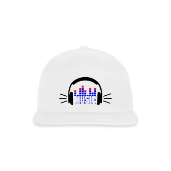 Music - Snapback Baseball Cap - white - Front