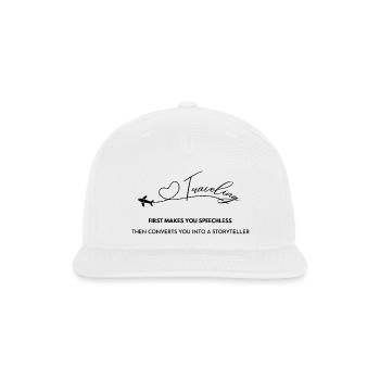 Travel - Traveling - Traveler... Storyteller - Snapback Baseball Cap - white - Front