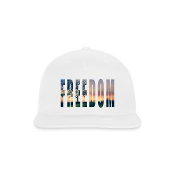 FREEDOM2 - Snapback Baseball Cap - white - Front