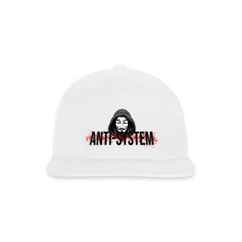 ANTI SYSTEM Hoodie - Snapback Baseball Cap - white - Front
