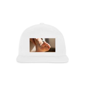 Female foot - Snapback Baseball Cap - white - Front