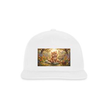 Sunlit Garden Kitten Bliss - Snapback Baseball Cap - white - Front