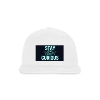 Stay Curious Neon Eye - Snapback Baseball Cap - white - Front