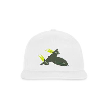 SR-71 Blackbird Classic Jet Design - Snapback Baseball Cap - white - Front