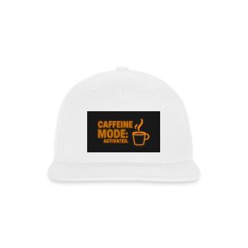 Caffeine Mode Activated - Snapback Baseball Cap - white - Front
