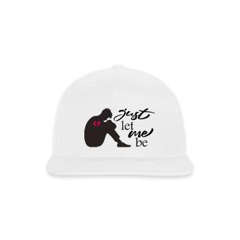 Lonely Silhouette Broken Heart - Snapback Baseball Cap - white - Front