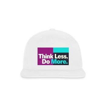 Think Less Do More Neon Split - Snapback Baseball Cap - white - Front