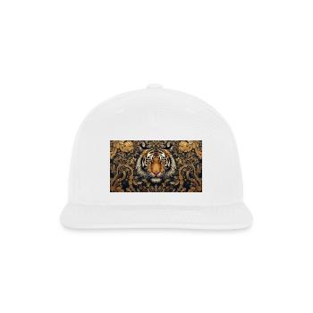 Tiger Baroque Tapestry - Snapback Baseball Cap - white - Front