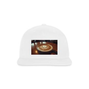 Coffee Lover Funny Coffee Design - Snapback Baseball Cap - white - Front