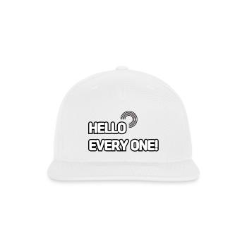 HELLO EVERY ONE 001 - Snapback Baseball Cap - white - Front