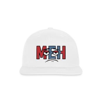 Meh Expression Bold Typography - Snapback Baseball Cap - white - Front