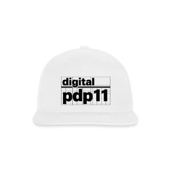 Digital Grid Text Mono Art - Snapback Baseball Cap - white - Front
