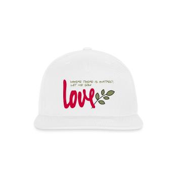 Let me sow love - Snapback Baseball Cap - white - Front