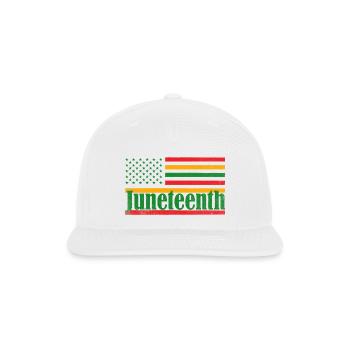 Juneteenth Flag Heritage - Snapback Baseball Cap - white - Front