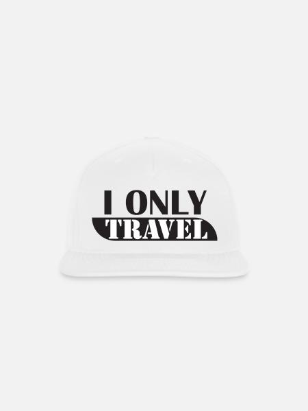 I Only travel - Snapback Baseball Cap - white
