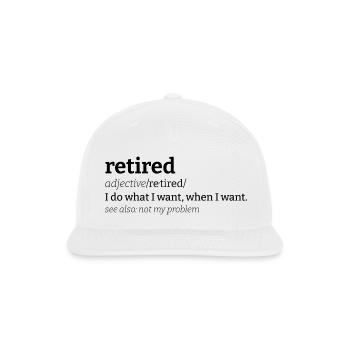 Awaiting design - Snapback Baseball Cap - white - Front