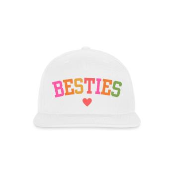 Besties  - Snapback Baseball Cap - white - Front