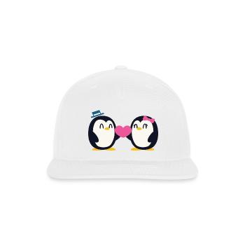 Sweet penguins lover design - Snapback Baseball Cap - white - Front