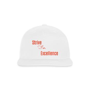 Strive For Excellence Red - Snapback Baseball Cap - white - Front