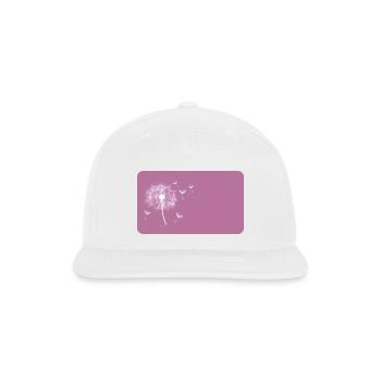 Dandelion violet | personalizable - Snapback Baseball Cap - white - Front