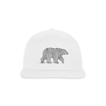 Ancient Mammoth Line Art - Snapback Baseball Cap - white - Front