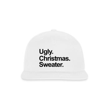Ugly Christmas Sweater - Snapback Baseball Cap - white - Front