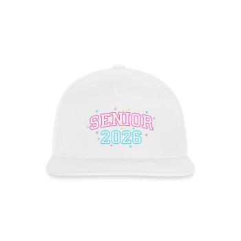 Senior 2026 Neon Outline - Snapback Baseball Cap - white - Front