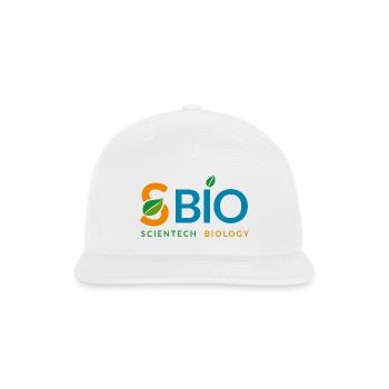 BioTech Leaf Logo Apparel - Snapback Baseball Cap - white - Front