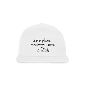 Midnight Coffee Glow Silhouette - Snapback Baseball Cap - white - Front