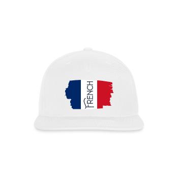 T shirt screen printing with a brush design new - Snapback Baseball Cap - white - Front