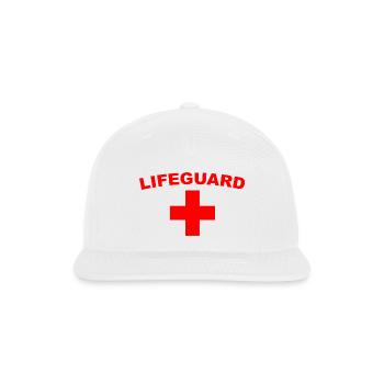 LIFEGUARD - Snapback Baseball Cap - white - Front