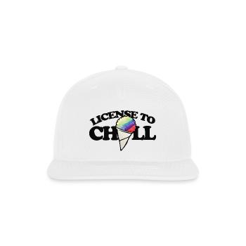 License to Chill Rainbow Ice Cream - Snapback Baseball Cap - white - Front
