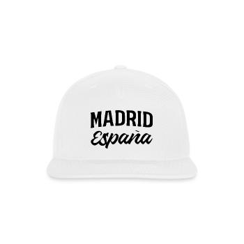Madrid España Typography Graphic Design - Snapback Baseball Cap - white - Front