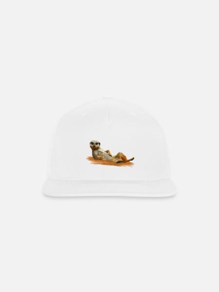 Meerkat - Snapback Baseball Cap - white