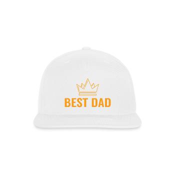 Best Dad Crown Tee - Snapback Baseball Cap - white - Front