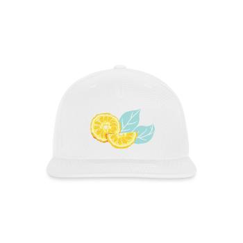 Lemon Slices - Snapback Baseball Cap - white - Front