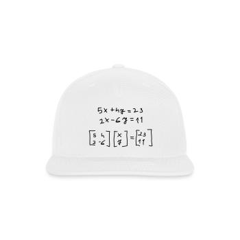Equation system matrix - Snapback Baseball Cap - white - Front