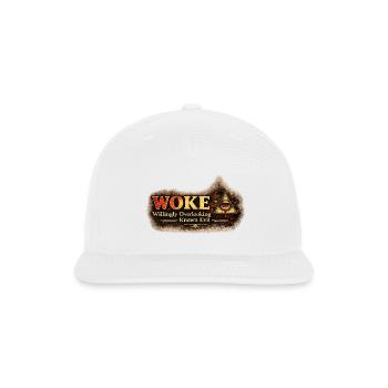 WOKE Acronym - Snapback Baseball Cap - white - Front