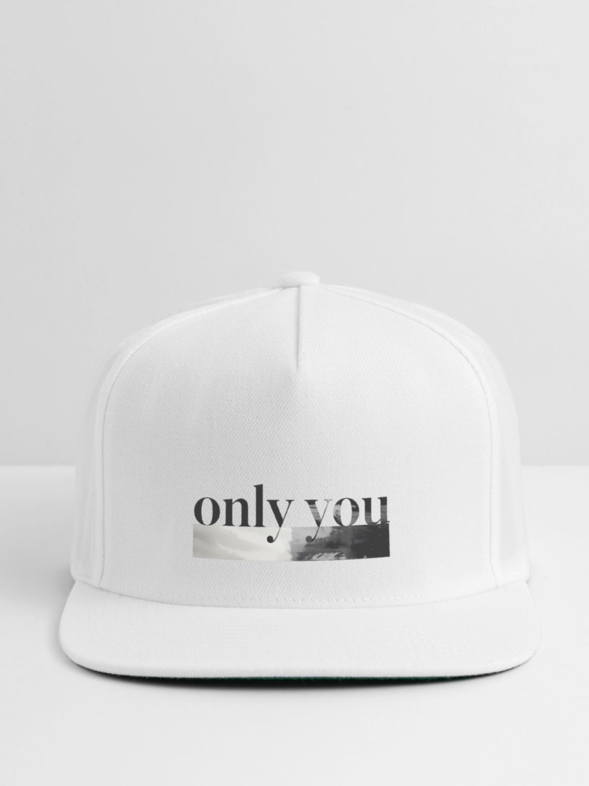 Only You Mono Landscape - Snapback Baseball Cap - white - Front