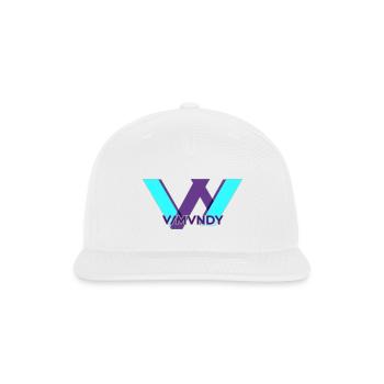Neon V-Block Logo - Snapback Baseball Cap - white - Front