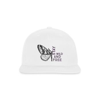 Stay wild and free - Snapback Baseball Cap - white - Front