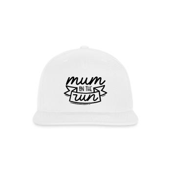Mum On The Run - Snapback Baseball Cap - white - Front
