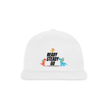 Prehistoric Fun, Modern Vibes - Snapback Baseball Cap - white - Front
