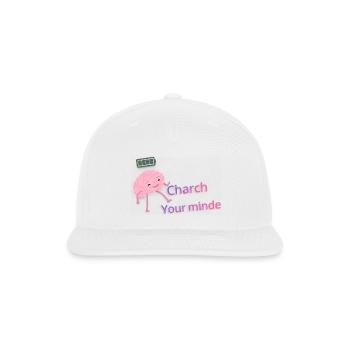 Charge Your Mind Brain Boost - Snapback Baseball Cap - white - Front