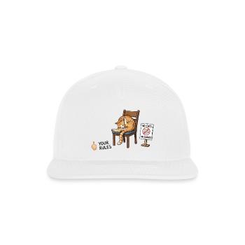 The Ultimate Act of Feline Defiance: Cat Rules - Snapback Baseball Cap - white - Front