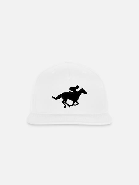 Horse Racing - Snapback Baseball Cap - white